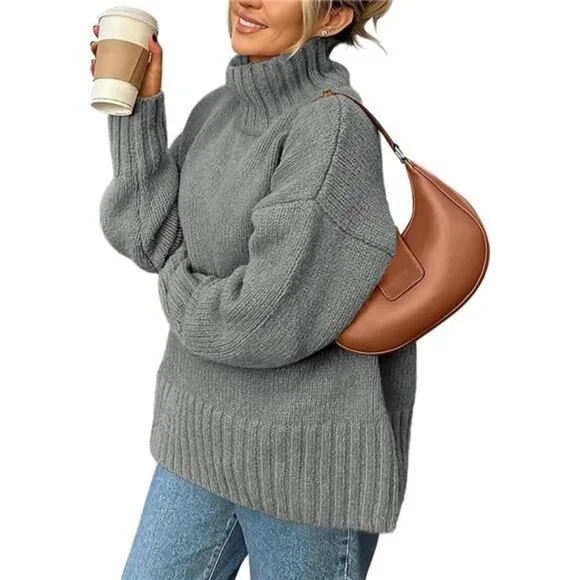 PRETTYGARDEN Women's Winter Clothes Pullover Oversized Sweaters Casual Long - Picture 7 of 7